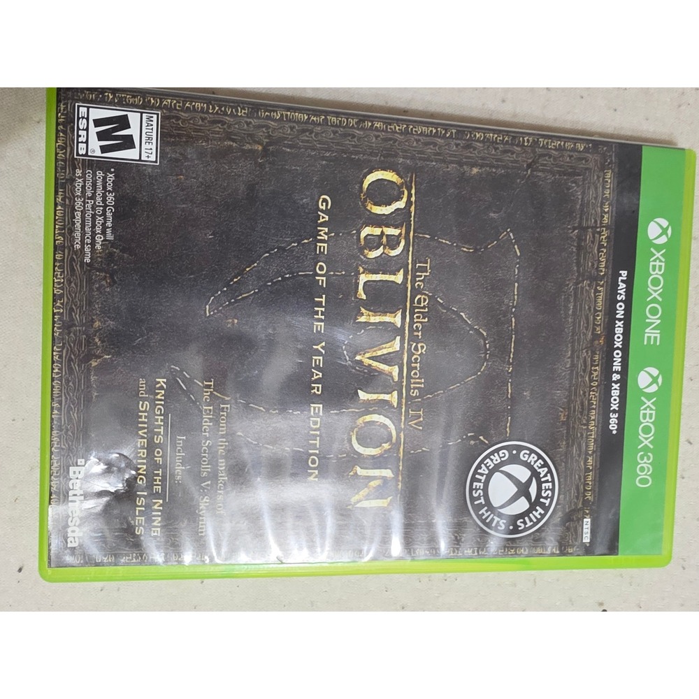 The Elder Scrolls IV Oblivion GOTY Xbox 360 Xbox One Greatest‎ Hits 2-Disc Set